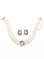 Set Colier + Cercei CLR011 ROZ | MEI