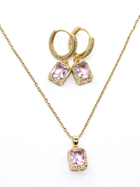 Set Colier + Cercei CLR001 AURIU-ROZ | MEI