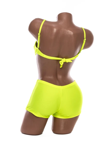 Costum de Baie Dama 2 Piese A2045 Verde neon » MeiMei.Ro