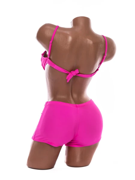 Costum de Baie Dama 2 Piese A2045 Fucsia » MeiMei.Ro