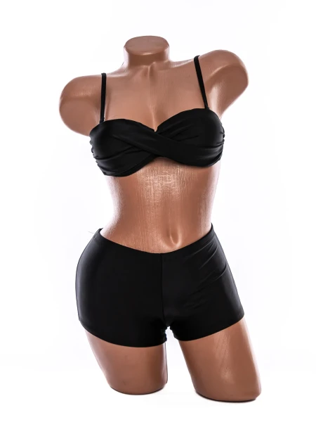 Costum de Baie Dama 2 Piese A2045 Negru » MeiMei.Ro