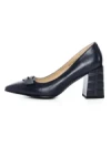 Pantofi cu Toc gros K4321-3667B Albastru Jose Simon