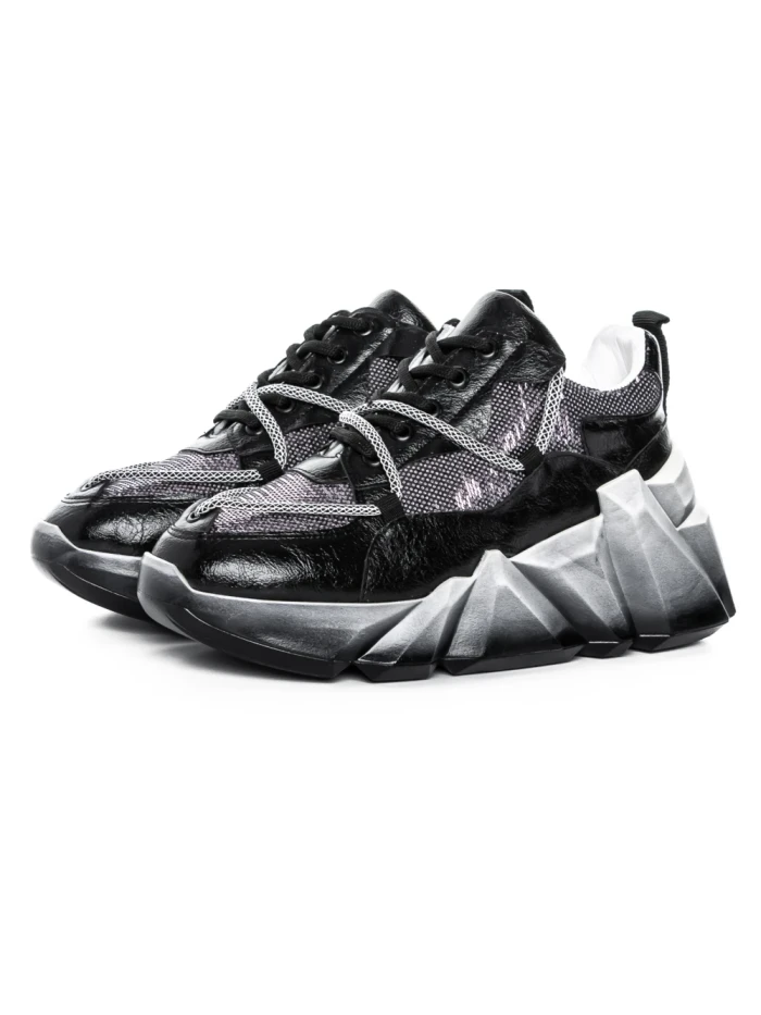Pantofi Sport Dama cu Platforma M0182-104 Negru Seniorah