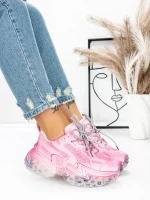 Pantofi Sport Dama cu Platforma 5WL83 PINK | MEI