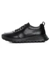 Pantofi Sport Barbati din piele naturala 88866 BLACK | ADVANCER