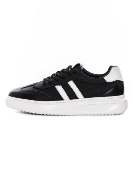 Pantofi Sport Barbati din piele naturala 02-208 BLACK-WHITE | ADVANCER