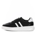 Pantofi Sport Barbati din piele naturala 02-208 BLACK-WHITE | ADVANCER