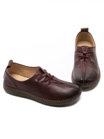 Pantofi Casual Dama din piele naturala SC9520 Visiniu |... » MeiMei.Ro