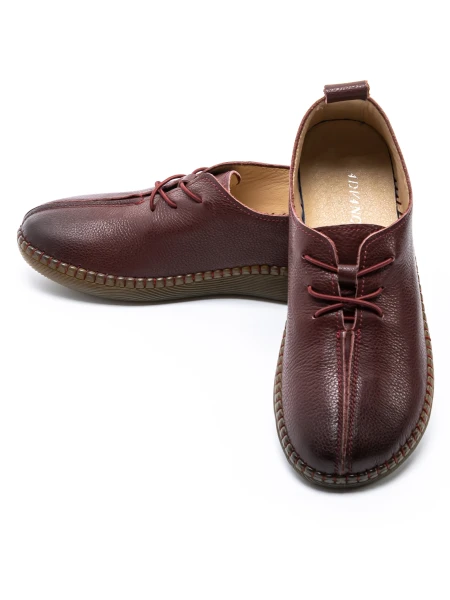 Pantofi Casual Dama din piele naturala SC9520 Visiniu |... » MeiMei.Ro
