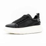 Pantofi Sport Barbati din piele naturala 3221 Negru-Alb... » MeiMei.Ro