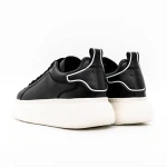 Pantofi Sport Barbati din piele naturala 3221 Negru-Alb... » MeiMei.Ro