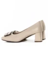 Pantofi cu toc din piele naturala TP2377-2 CREAM | ADVANCER