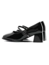 Pantofi cu toc din piele naturala TP312-1 BLACK | ADVANCER