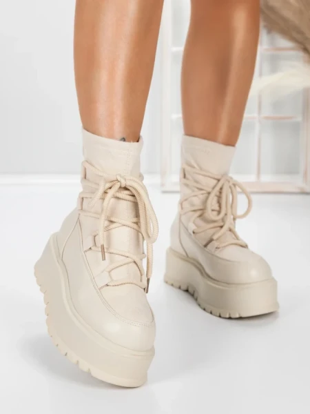 Ghete Dama cu Platforma 56WL3 BEIGE | MEI
