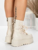 Ghete Dama cu Platforma 56WL3 BEIGE | MEI