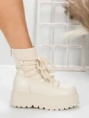Ghete Dama cu Platforma 56WL3 BEIGE | MEI