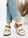 Ghete Dama din piele naturala 5W53 KHAKI | PANTOFUL