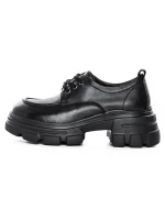 Pantofi Casual Dama din piele naturala KM1606 Negru | F... » MeiMei.Ro