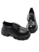 Pantofi Casual Dama din piele naturala KM1606 Negru | F... » MeiMei.Ro