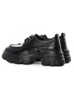 Pantofi Casual Dama din piele naturala KM1606 Negru | F... » MeiMei.Ro