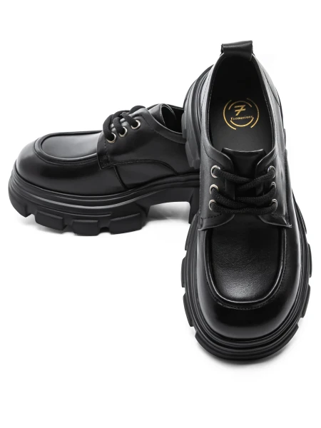 Pantofi Casual Dama din piele naturala KM1606 Negru | F... » MeiMei.Ro