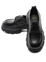 Pantofi Casual Dama din piele naturala KM1606 Negru | F... » MeiMei.Ro