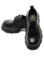 Pantofi Casual Dama din piele naturala KM1607 Negru | F... » MeiMei.Ro