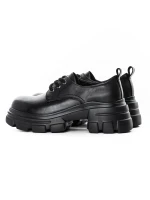Pantofi Casual Dama din piele naturala KM1607 Negru | F... » MeiMei.Ro