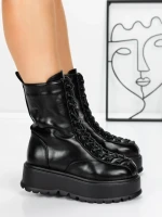 Ghete Dama cu Platforma 3AL77 BLACK | MEI