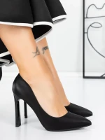 Pantofi cu Toc gros 3DC36 Negru » MeiMei.Ro