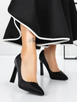 Pantofi cu Toc gros 3DC36 Negru » MeiMei.Ro