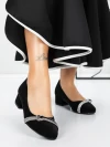 Pantofi cu Toc mic 3XKK99 Negru | Mei