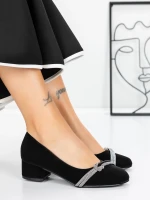 Pantofi cu Toc mic 3XKK99 Negru » MeiMei.Ro