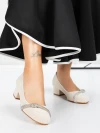 Pantofi cu Toc mic 3XKK99 Gri | Mei