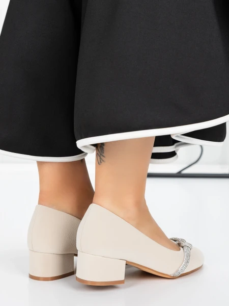 Pantofi cu Toc mic 3XKK99 Gri » MeiMei.Ro