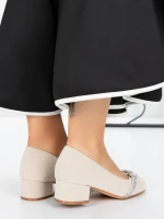 Pantofi cu Toc mic 3XKK99 Gri » MeiMei.Ro