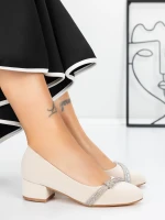 Pantofi cu Toc mic 3XKK99 Gri » MeiMei.Ro