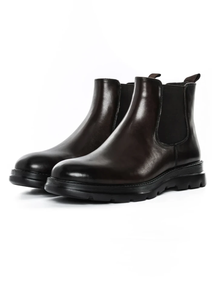 Ghete Barbati din piele naturala Z190330-1 COFFEE | ADVANCER
