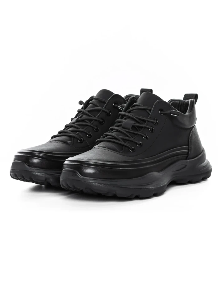 Ghete Barbati din piele naturala E90005 BLACK | ADVANCER