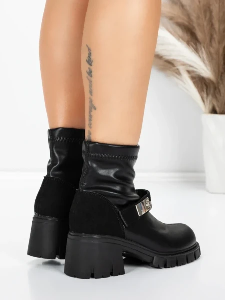 Ghete Dama cu Platforma 57WL8 BLACK | MEI