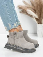 Ghete Dama din piele naturala 58W28 GREY | PANTOFUL