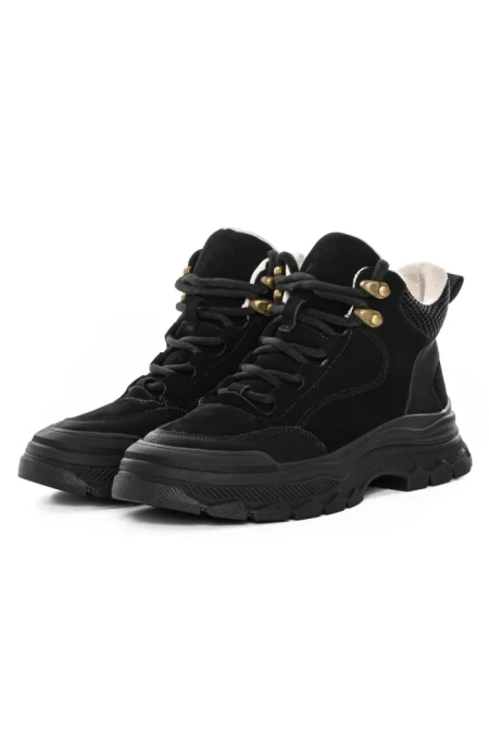 Ghete Dama din piele naturala 8110 BLACK | ADVANCER