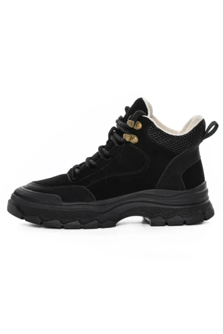Ghete Dama din piele naturala 8110 BLACK | ADVANCER