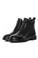 Ghete Dama din piele naturala 1227-21 BLACK | ADVANCER