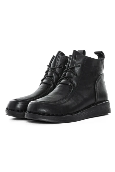 Ghete Dama din piele naturala 8750 BLACK | ADVANCER