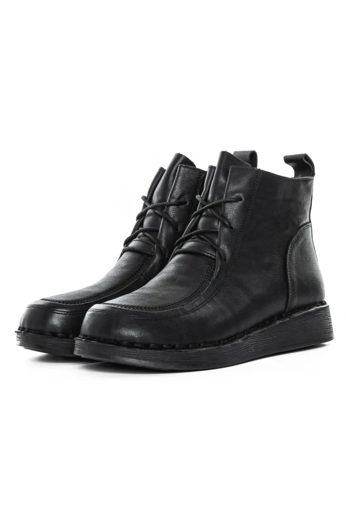 Ghete Dama din piele naturala 8750 BLACK | ADVANCER