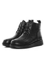 Ghete Dama din piele naturala 8750 BLACK | ADVANCER