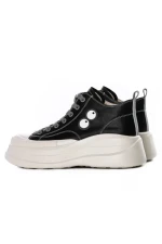 Ghete Dama din piele naturala KM3817 BLACK | ADVANCER