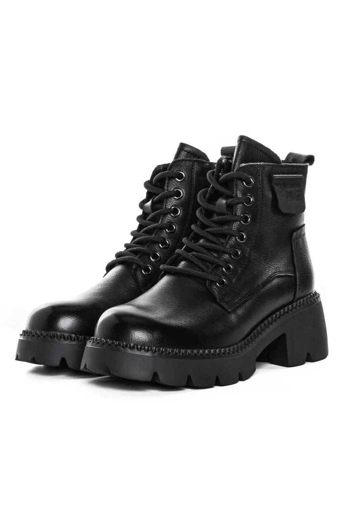 Ghete Dama cu Platforma 8099 Negru » MeiMei.Ro