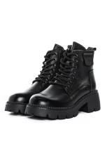 Ghete Dama cu Platforma 8099 Negru » MeiMei.Ro